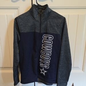 Cowboys Navy and Gray Zip Up Jacket